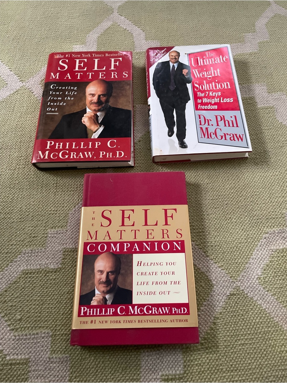 Phillip C. McGraw (Dr. Phil) Hardcover Book Set - Red and Cream Covers